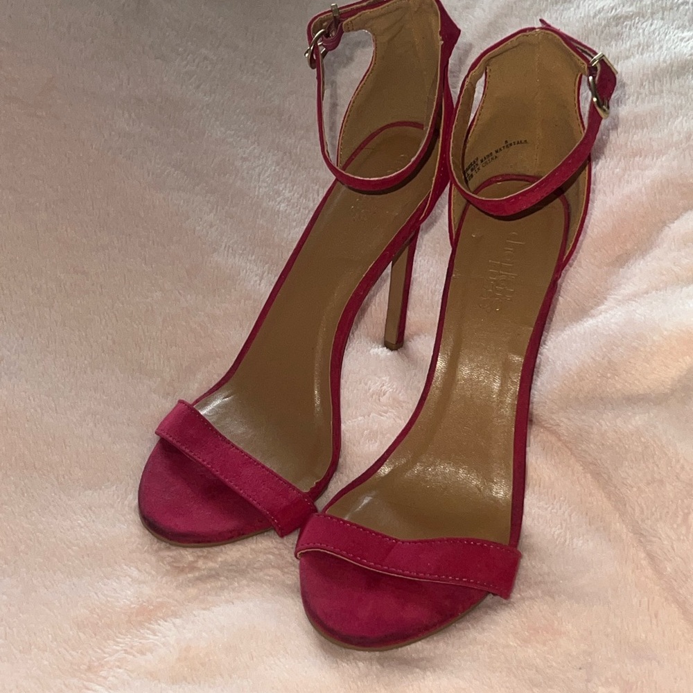 Charlotte Russe Fuchsia Ankle Strap Heels